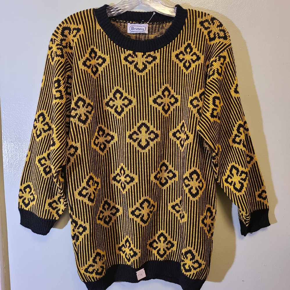 NWT Vintage old/deadstock Brunny Geometric Sweater